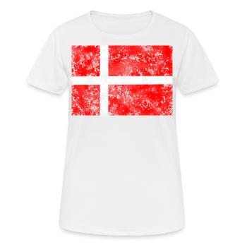 Drapeau du Danemark Vintage - T-shirt respirant Femme - blanc - Devant - AI Model Female 172 dark (172cm)