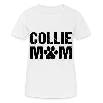 Collie Mom Border Collie Chiens - T-shirt respirant Femme - blanc - Devant - AI Model Female 172 dark (172cm)