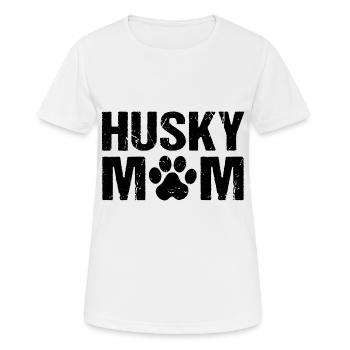 Husky Mom Sibérien Husky Chiens - T-shirt respirant Femme - blanc - Devant - AI Model Female 172 dark (172cm)