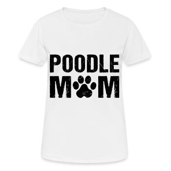 Caniche Maman Caniche Chiens - T-shirt respirant Femme - blanc - Devant - AI Model Female 172 dark (172cm)