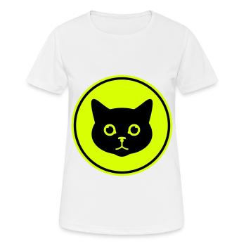 Tête de chat - T-shirt respirant Femme - blanc - Devant - AI Model Female 172 dark (172cm)