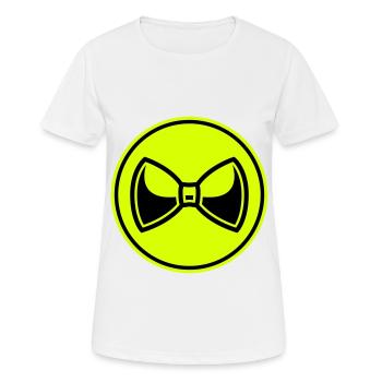 Nœud papillon Gentleman - T-shirt respirant Femme - blanc - Devant - AI Model Female 172 dark (172cm)
