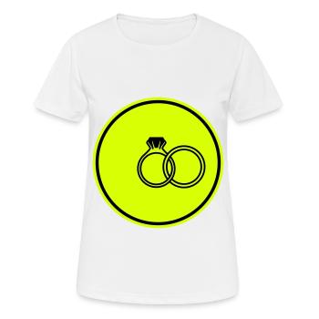 Eheringe symbol - Frauen T-Shirt atmungsaktiv - Weiß - Vorne - AI Model Female 172 dark (172cm)