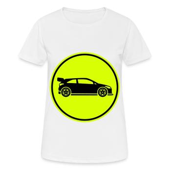 Auto Rennfahrer - Frauen T-Shirt atmungsaktiv - Weiß - Vorne - AI Model Female 172 dark (172cm)