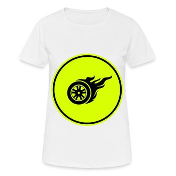 Incendie de pneus - T-shirt respirant Femme - blanc - Devant - AI Model Female 172 dark (172cm)
