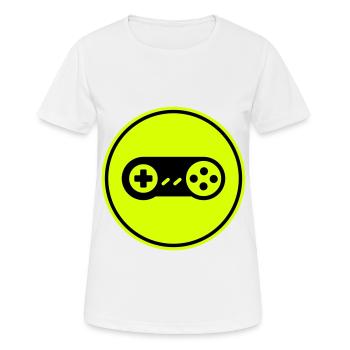 Gamepad Symbol Gamer - Frauen T-Shirt atmungsaktiv - Weiß - Vorne - AI Model Female 172 dark (172cm)