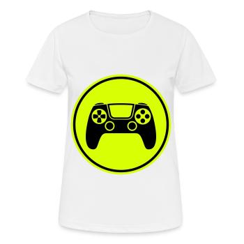 Gamepad Symbol Controller - Frauen T-Shirt atmungsaktiv - Weiß - Vorne - AI Model Female 172 dark (172cm)