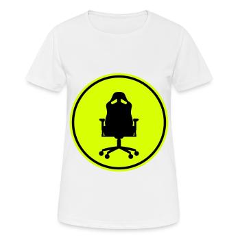 Gamer stuhl gaming - Frauen T-Shirt atmungsaktiv - Weiß - Vorne - AI Model Female 172 dark (172cm)