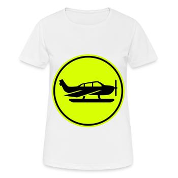 Symbole de l’avion - T-shirt respirant Femme - blanc - Devant - AI Model Female 172 dark (172cm)