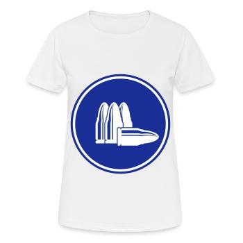 Patrone Icon symbol - Frauen T-Shirt atmungsaktiv - Weiß - Vorne - AI Model Female 172 dark (172cm)