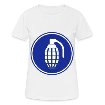 Granate waffe icon - Frauen T-Shirt atmungsaktiv - Weiß - Vorne - AI Model Female 172 dark (172cm)