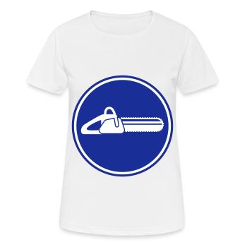 Icône d’icône de tronçonneuse - T-shirt respirant Femme - blanc - Devant - AI Model Female 172 dark (172cm)