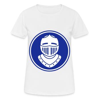 Ritter Helm - Frauen T-Shirt atmungsaktiv - Weiß - Vorne - AI Model Female 172 dark (172cm)