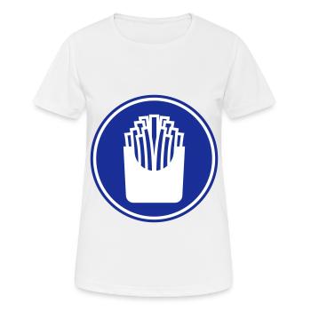Pommes fast food symbol - Frauen T-Shirt atmungsaktiv - Weiß - Vorne - AI Model Female 172 dark (172cm)