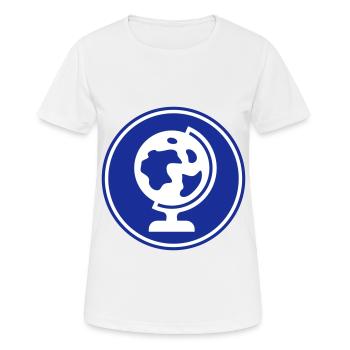 Globus symbol icon - Frauen T-Shirt atmungsaktiv - Weiß - Vorne - AI Model Female 172 dark (172cm)