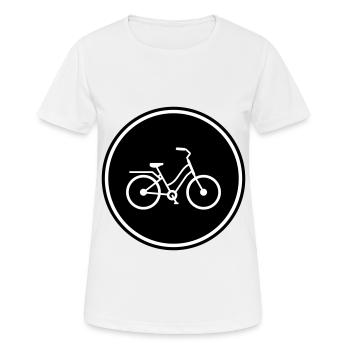 Fahrrad Icon - Frauen T-Shirt atmungsaktiv - Weiß - Vorne - AI Model Female 172 dark (172cm)