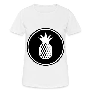 ananas frucht - Frauen T-Shirt atmungsaktiv - Weiß - Vorne - AI Model Female 172 dark (172cm)