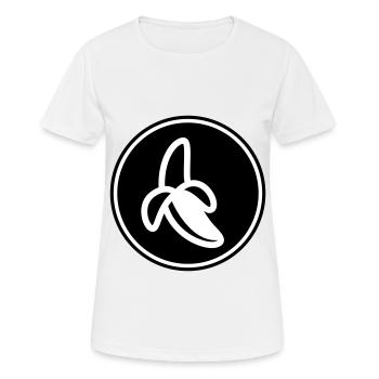 Banane Icon - Frauen T-Shirt atmungsaktiv - Weiß - Vorne - AI Model Female 172 dark (172cm)