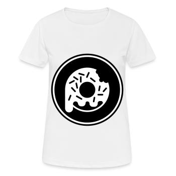Manger un beignet - T-shirt respirant Femme - blanc - Devant - AI Model Female 172 dark (172cm)