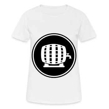 Baril de bière - T-shirt respirant Femme - blanc - Devant - AI Model Female 172 dark (172cm)