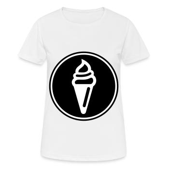Icône d’icône de glace - T-shirt respirant Femme - blanc - Devant - AI Model Female 172 dark (172cm)
