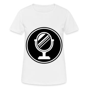 Spiegel Icon Silhouette - Frauen T-Shirt atmungsaktiv - Weiß - Vorne - AI Model Female 172 dark (172cm)