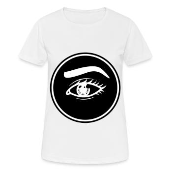 Symbole de l’œil - T-shirt respirant Femme - blanc - Devant - AI Model Female 172 dark (172cm)