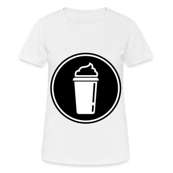 Kaffee Icon - Frauen T-Shirt atmungsaktiv - Weiß - Vorne - AI Model Female 172 dark (172cm)