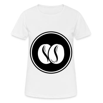 Symbole du grain de café - T-shirt respirant Femme - blanc - Devant - AI Model Female 172 dark (172cm)