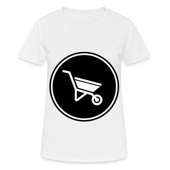 Symbole de brouette - T-shirt respirant Femme - blanc - Devant - AI Model Female 172 dark (172cm)