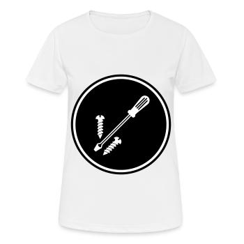 Symbole du tournevis - T-shirt respirant Femme - blanc - Devant - AI Model Female 172 dark (172cm)