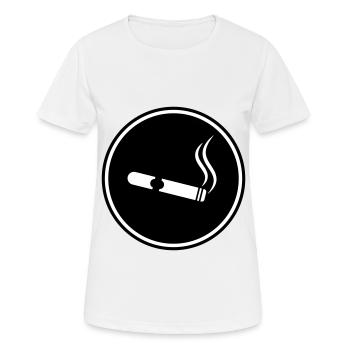 Symbole du cigare - T-shirt respirant Femme - blanc - Devant - AI Model Female 172 dark (172cm)