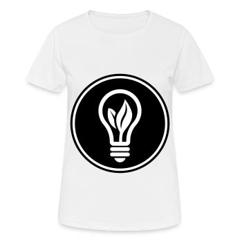 Light bulb icon - Women's Breathable T-Shirt - white - Front - AI Model Female 172 dark (172cm)