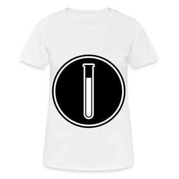 Icône de tube à essai - T-shirt respirant Femme - blanc - Devant - AI Model Female 172 dark (172cm)