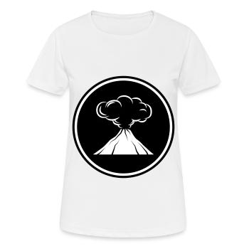 Vulkan icon symbol - Frauen T-Shirt atmungsaktiv - Weiß - Vorne - AI Model Female 172 dark (172cm)