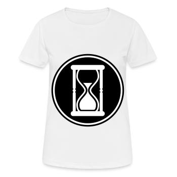 Sanduhr Symbol - Frauen T-Shirt atmungsaktiv - Weiß - Vorne - AI Model Female 172 dark (172cm)