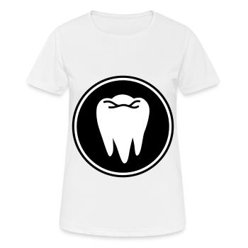 Tooth icon icon - Women's Breathable T-Shirt - white - Front - AI Model Female 172 dark (172cm)