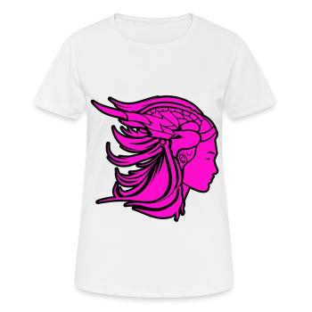 Wikinger Frau Viking Kriegerin - Frauen T-Shirt atmungsaktiv - Weiß - Vorne - AI Model Female 172 dark (172cm)