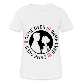 Wedding Couple Game Over Bridal Couple Jga - Women's Breathable T-Shirt - white - Front - AI Model Female 172 dark (172cm)