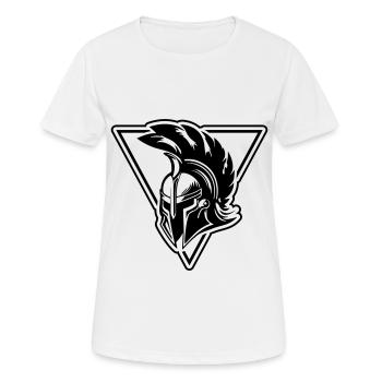 Spartaner Helm Gladiator Symbol - Frauen T-Shirt atmungsaktiv - Weiß - Vorne - AI Model Female 172 dark (172cm)