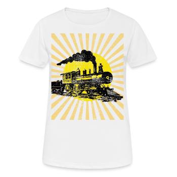 Dampflok - Frauen T-Shirt atmungsaktiv - Weiß - Vorne - AI Model Female 172 dark (172cm)