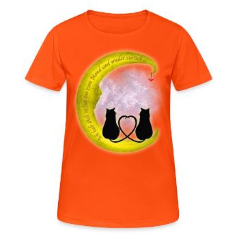 To the moon - Women's Breathable T-Shirt - neon orange - Front - AI Model Female 172 dark (172cm)