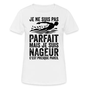Swimmer - I'm not perfect I'm a swimmer - Women's Breathable T-Shirt - white - Front - AI Model Female 172 dark (172cm)