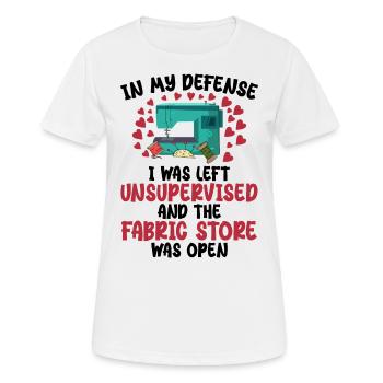 In my defense i was left unsupervised - T-shirt respirant Femme - blanc - Devant - AI Model Female 172 dark (172cm)