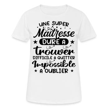 Eine Superherrin - Herrin Geschenk - Frauen T-Shirt atmungsaktiv - Weiß - Vorne - AI Model Female 172 dark (172cm)