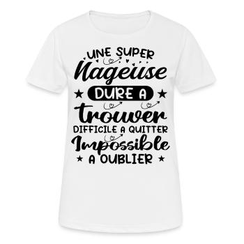 A Super Swimmer - Swimmer Gift - Women's Breathable T-Shirt - white - Front - AI Model Female 172 dark (172cm)