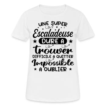 A Super Climber - Climber Gift - Women's Breathable T-Shirt - white - Front - AI Model Female 172 dark (172cm)
