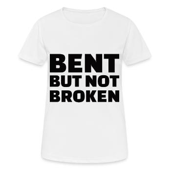 SCOLIOSIS AWARENESS: Bent But Not Broken - Women's Breathable T-Shirt - white - Front - AI Model Female 172 dark (172cm)