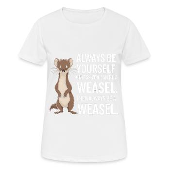 Wiesel - Frauen T-Shirt atmungsaktiv - Weiß - Vorne - AI Model Female 172 dark (172cm)