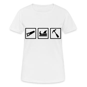 Zimmermann - Frauen T-Shirt atmungsaktiv - Weiß - Vorne - AI Model Female 172 dark (172cm)